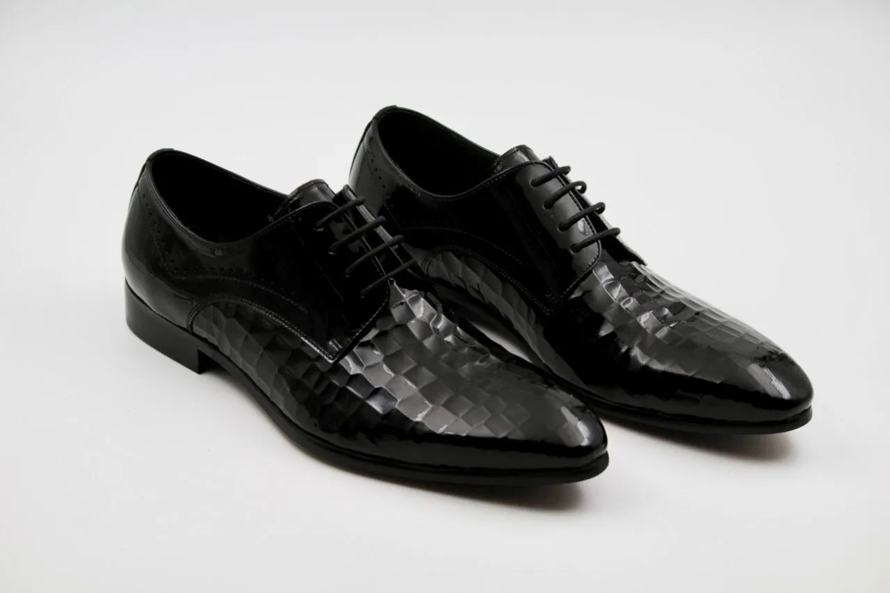 Zaria Black Formal Patent Derby