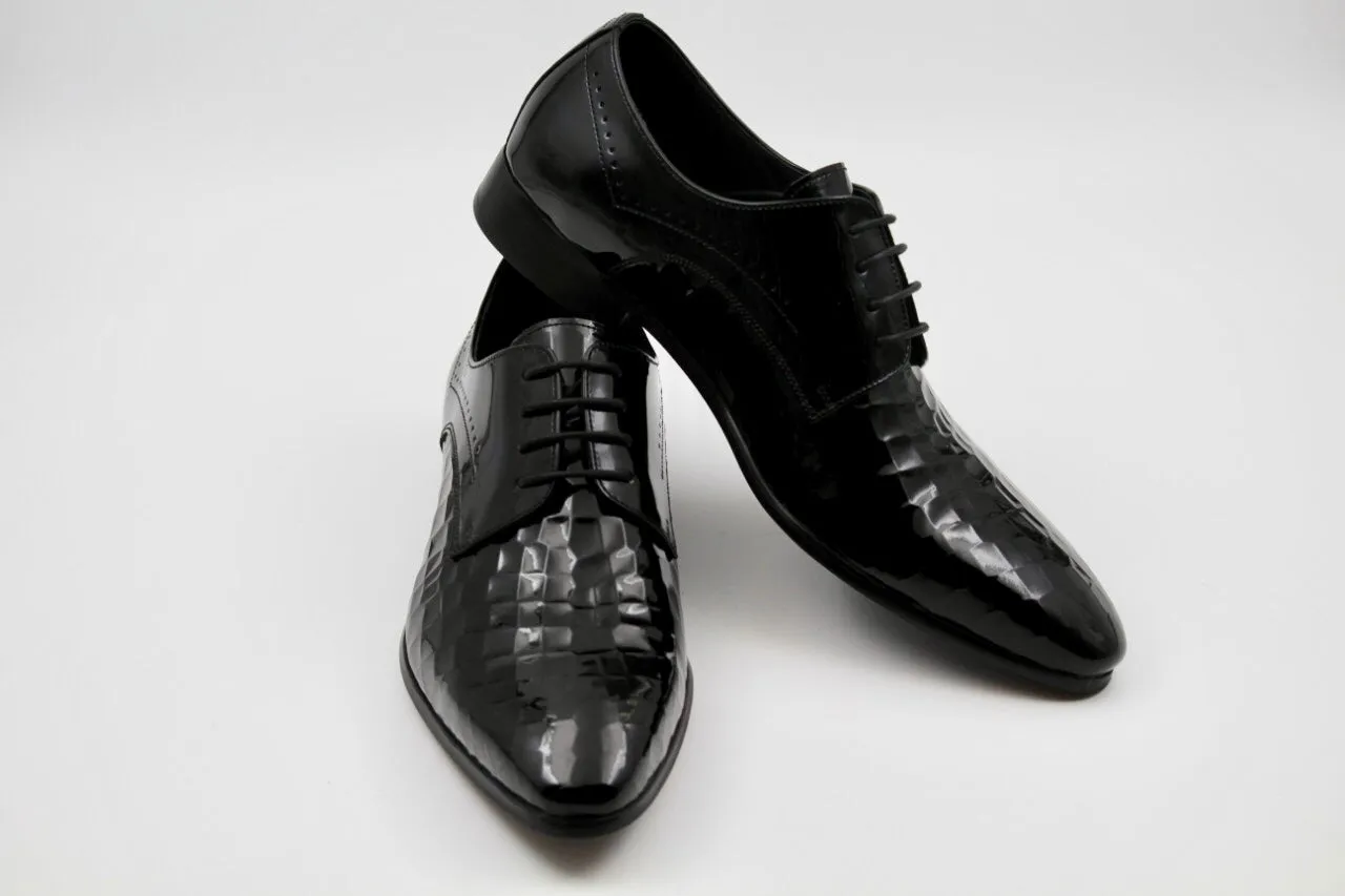 Zaria Black Formal Patent Derby