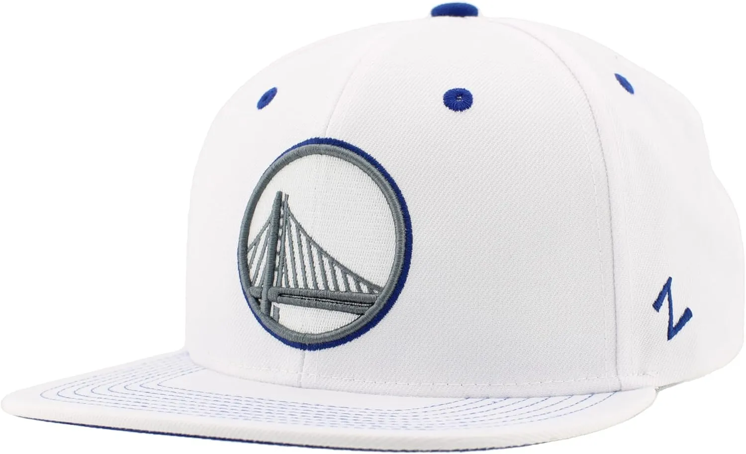 ZHATS NBA Officially Licensed Adjustable Snapback Hat Flat Bill Z11 Pop White