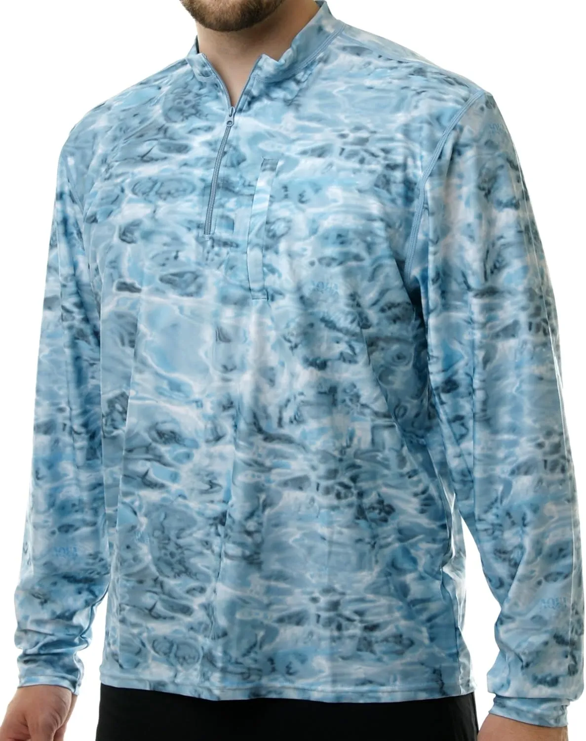 Zip Rash Guard Men: Long Sleeve Mens UPF 50  UV Protection Shirt