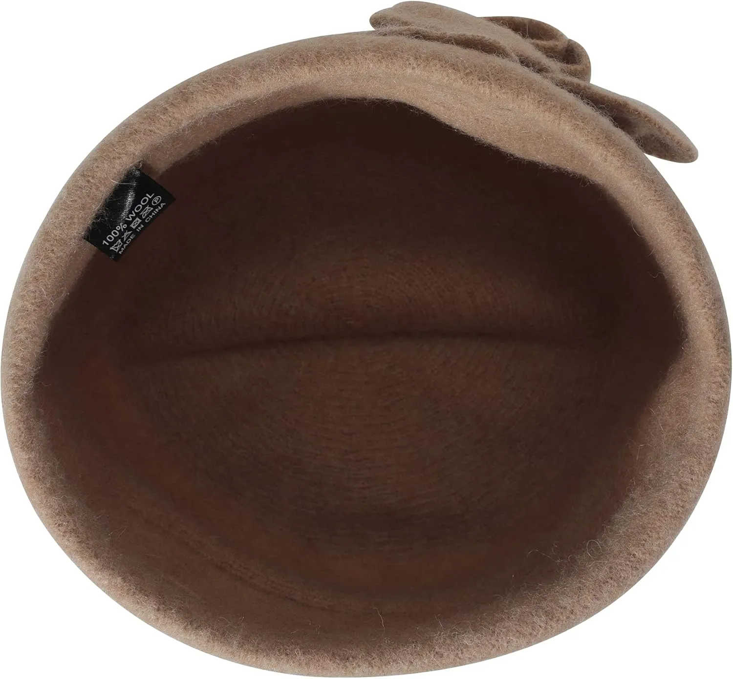 ZLYC Women Wool Cloche Bucket Hat 1920s Vintage Dress Winter Hats with Flower Accent
