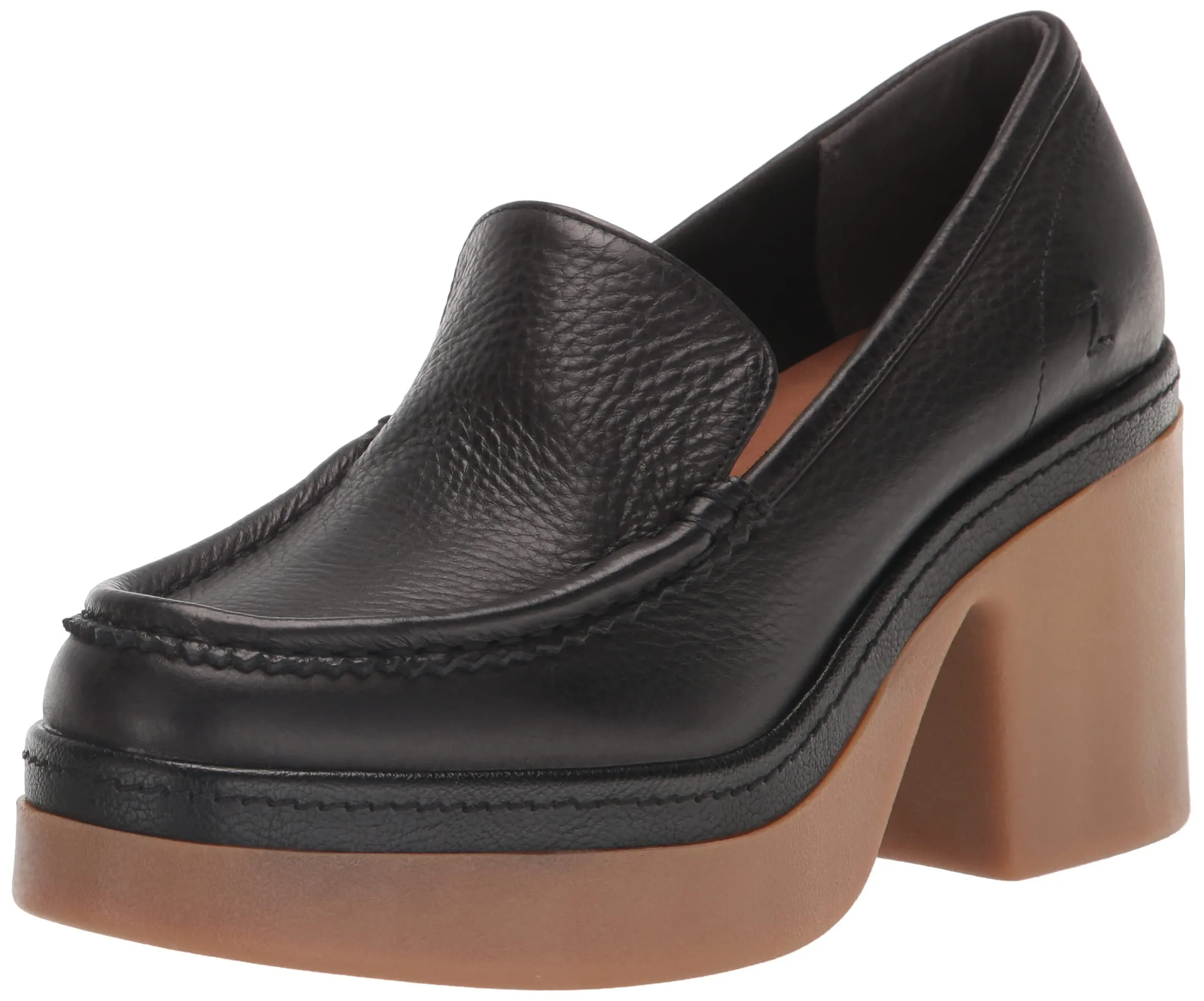 ZODIAC Womens Dorit High Heel Loafer Black Leather 9 M